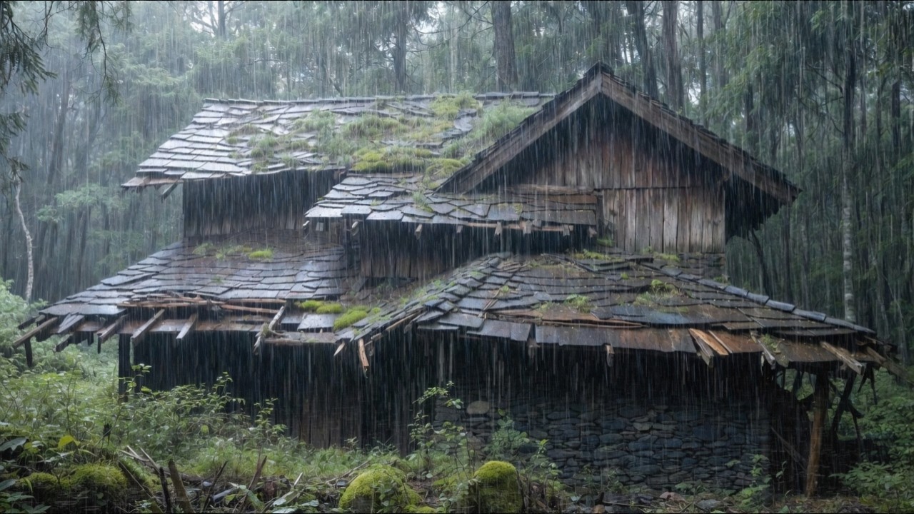 Cozy Cabin in Heavy Rain 🌧️ 99% Fall Asleep in 5 Minutes
