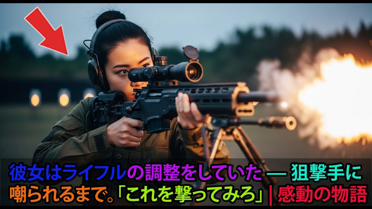 彼女はライフルの調整をしていた — 狙撃手に嘲られるまで。「これを撃ってみろ」 | 感動の物語