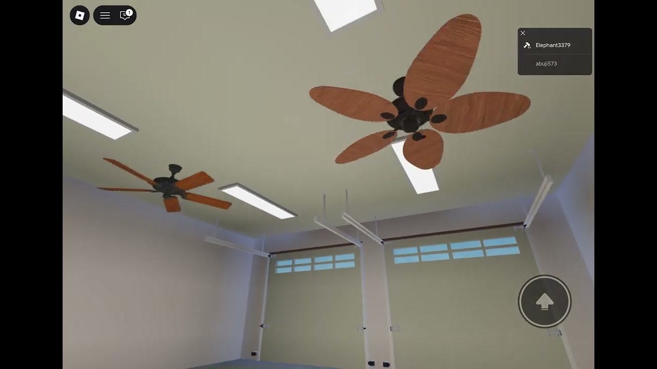 Ceiling fans in an Urban house winter update in Roblox