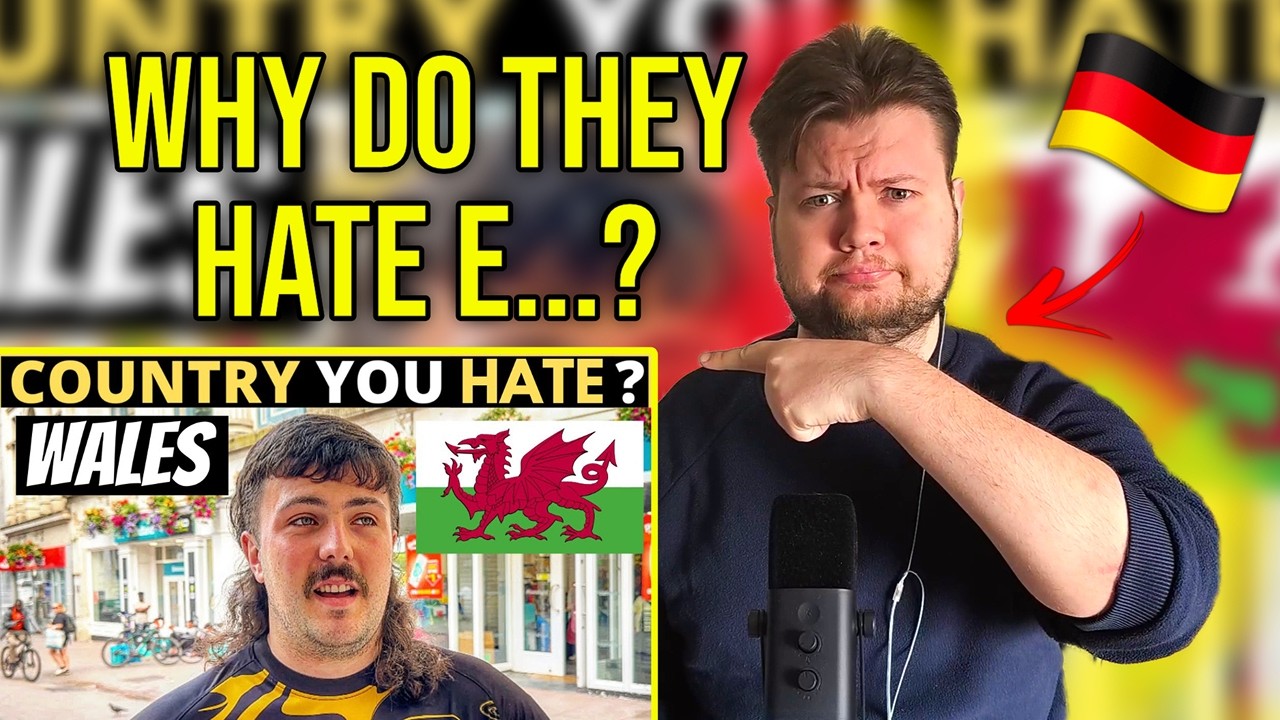 German Reacts to Which Country Do You HATE The Most? | WALES by gus1thego