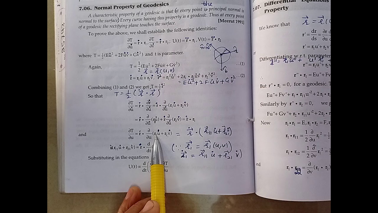 Normal property of geodesics