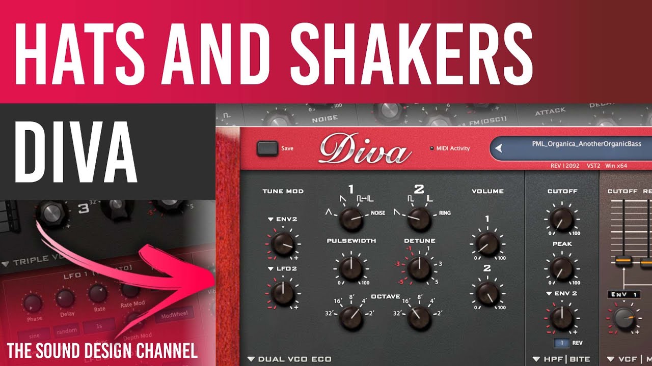 DIVA Tutorial | Shakers, Hats and FX'S | Melodic house/Techno