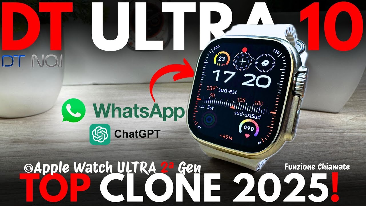 DT ULTRA 10 Smartwatch New TOP CLONE of Apple Watch ULTRA 2nd 2025! WhatsApp Emoji Calls ChatGPT