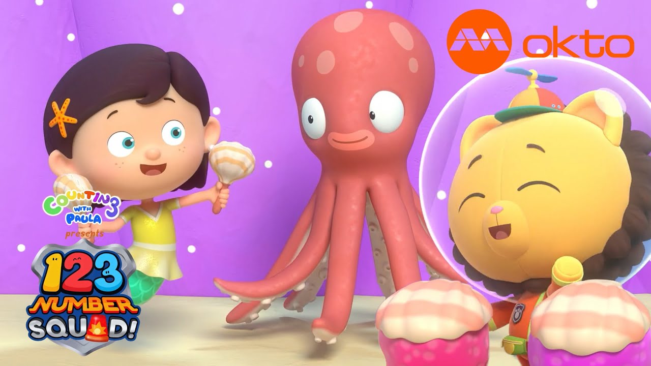 100 Rainbow Fish / Red's Shopping List | 123 Number Squad S4E03 | @mediacorpokto
