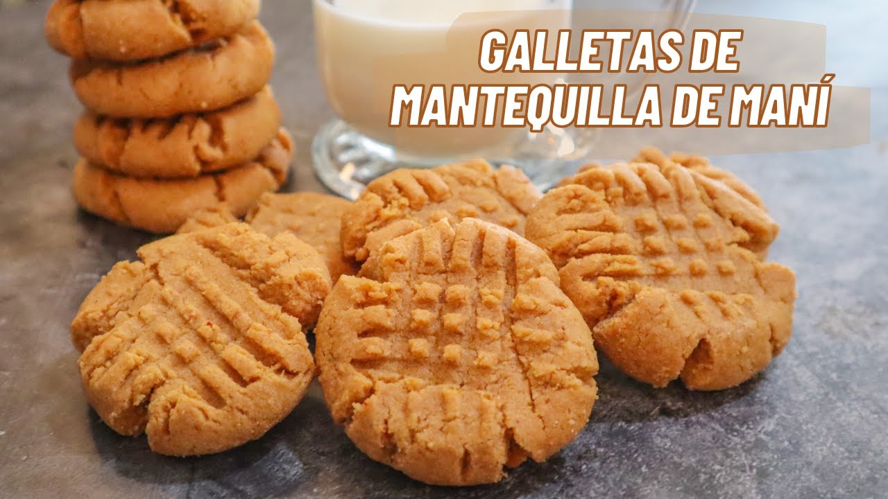 GALLETAS DE MANTEQUILLA DE MANÍ | Solo 3 Ingredientes!