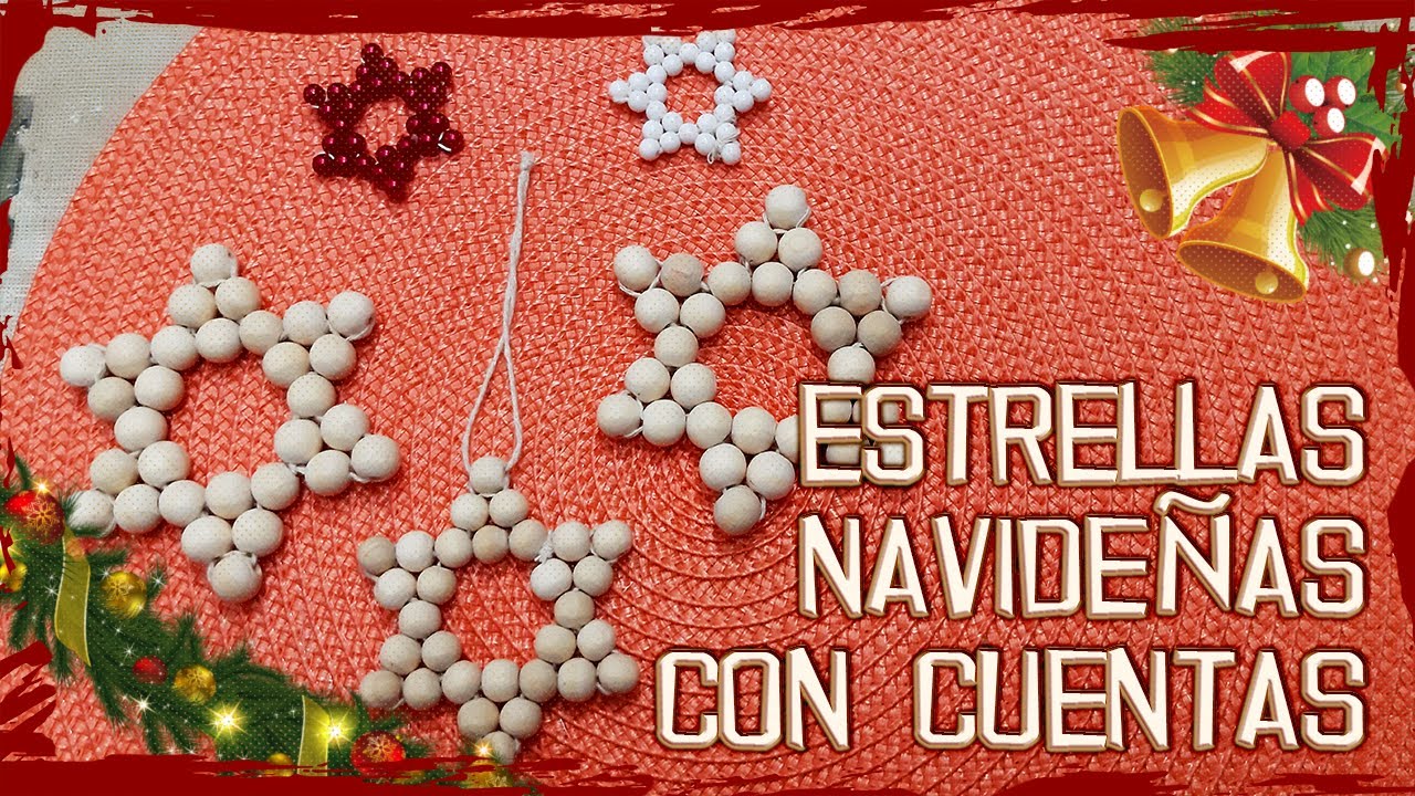 Estrellas Navideñas con Cuentas