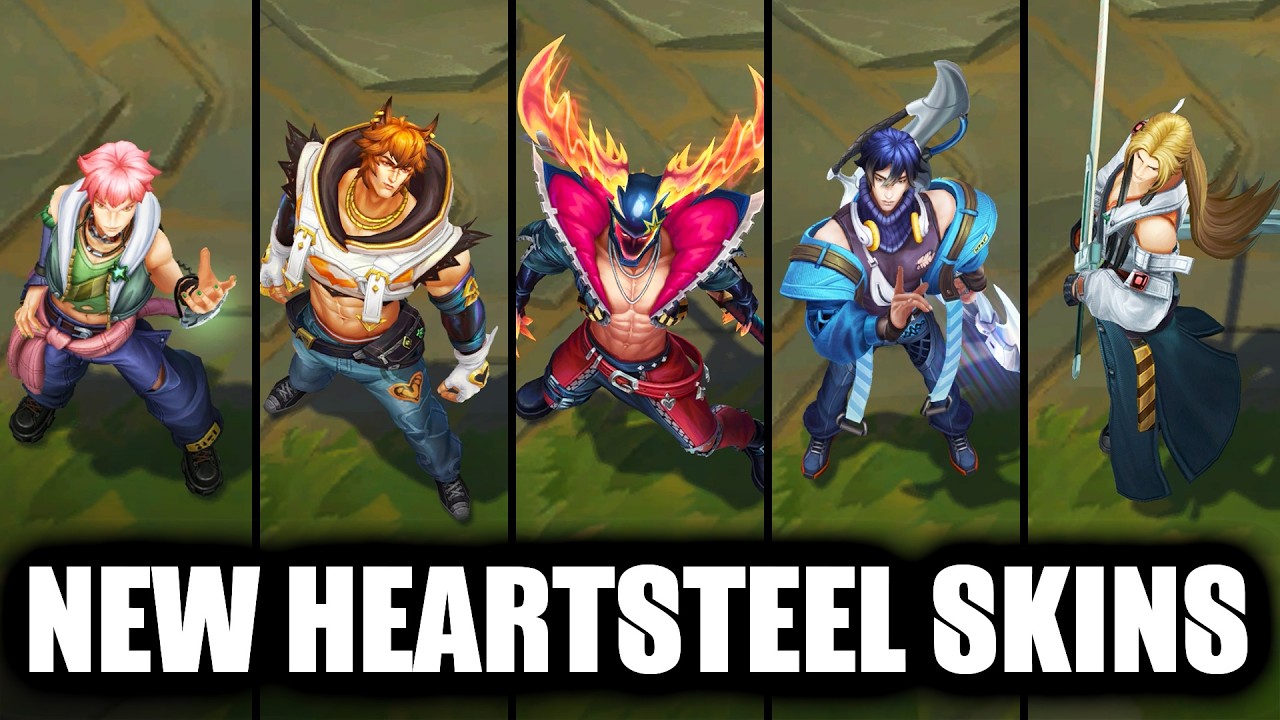 Обзор всех новых образов HEARTSTEEL: Kayn, Yone, Sett, Aphelios, Ezreal и K'Sante