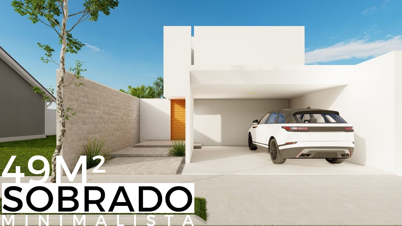 CASA PEQUENA ESTILO SOBRADO MINIMALISTA  DE 49 M²