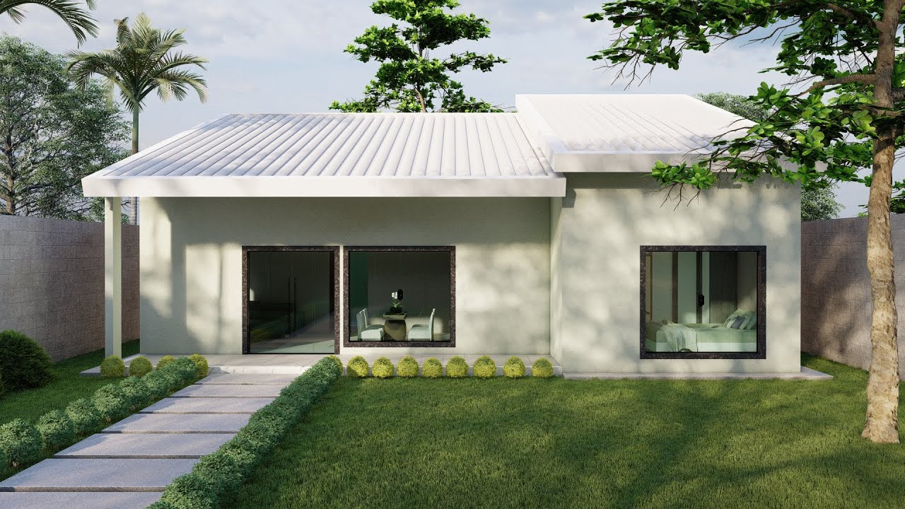 CASA MEIA AGUA COM DOIS DORMITORIO, BONITA E ESPAÇOSA