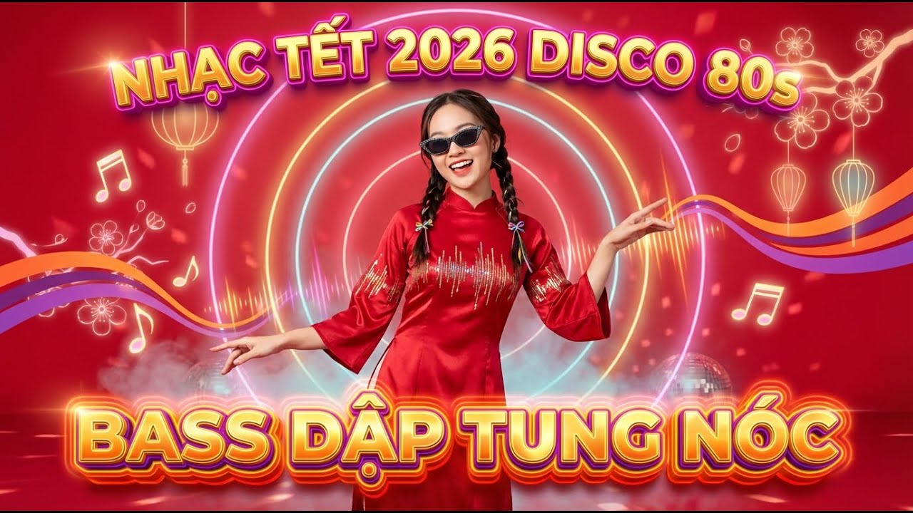 Nhạc Tết 2026 Disco 80s 🧧 Bản Remix Đón Xuân Bính Ngọ Hay Nhất - Bass Dập Tung Nóc