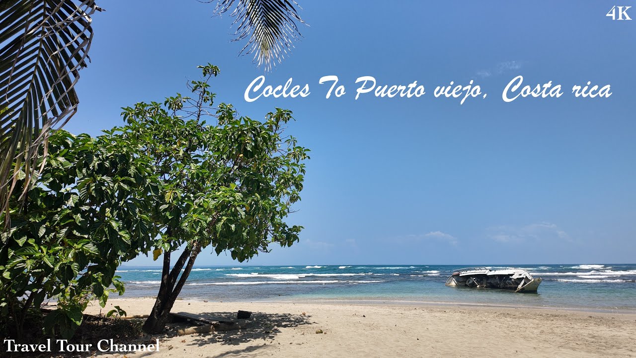 🇨🇷 Cocles to Puerto Viejo, Costa Rica - Walking Tour 4K