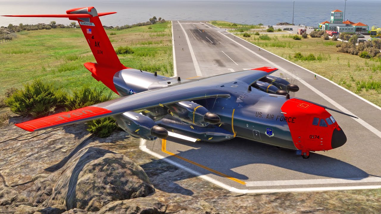 Impossible Takeoff! Airbus A400M ALASKA Escapes Short Runway Like a Boss!