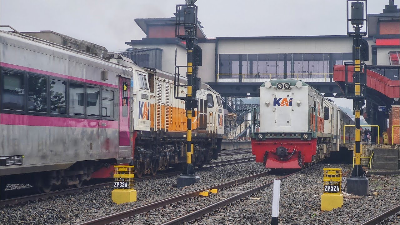 PERSILANGAN KERETA MASIH DILAYANI DI STASIUN CICALENGKA SEBELUM PERGANTIAN GAPEKA 2025.