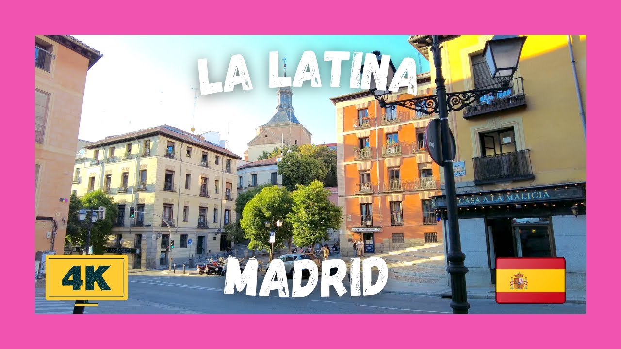 La Latina, Madrid Walking Tour | Spain | Binaural Sound | ASMR | 4K