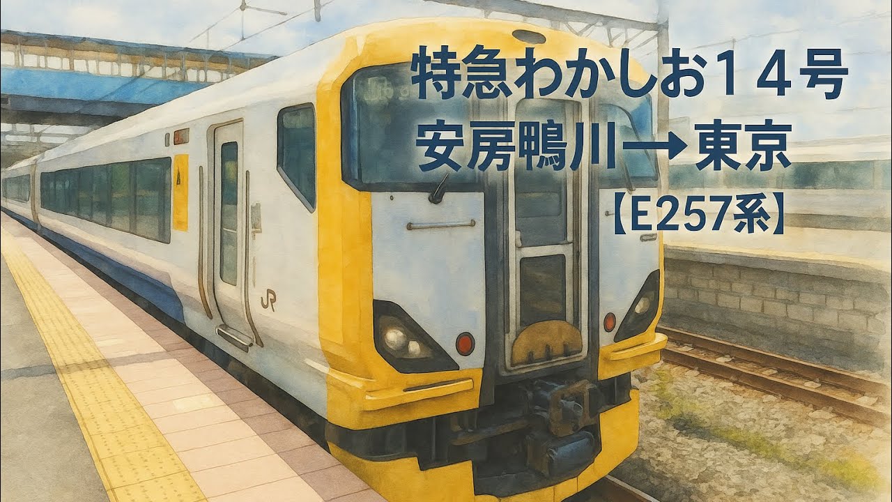 特急「わかしお１４号」安房鴨川⇒東京間：右側車窓