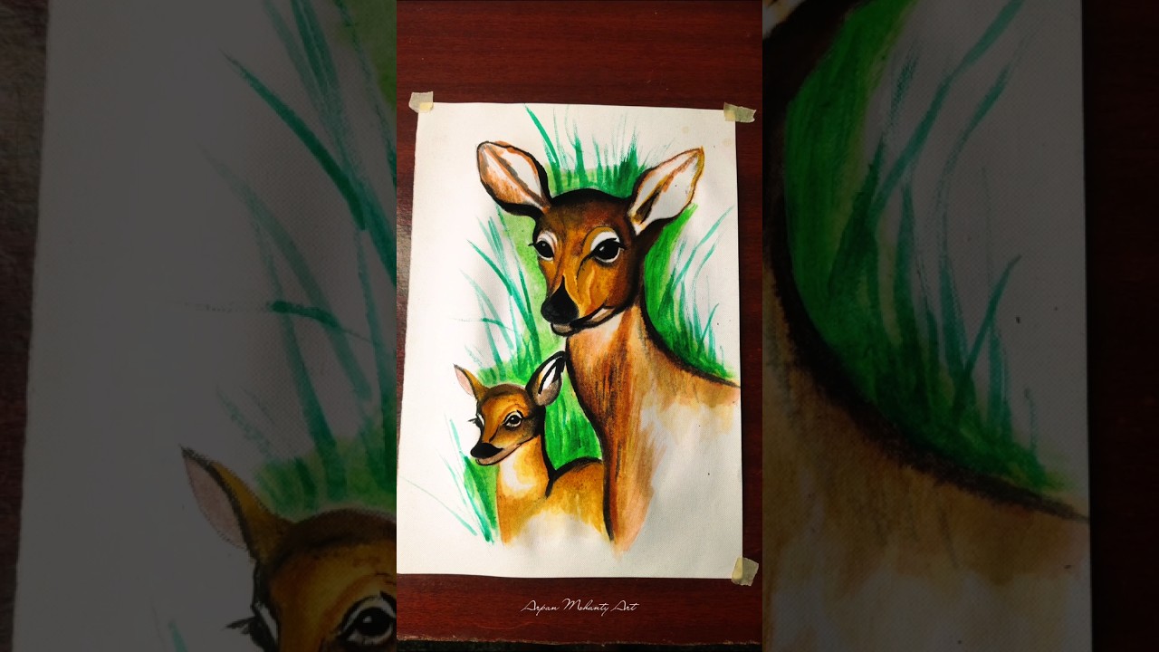 Water colour deer drawing #arpanartist #art #deer #water #trending