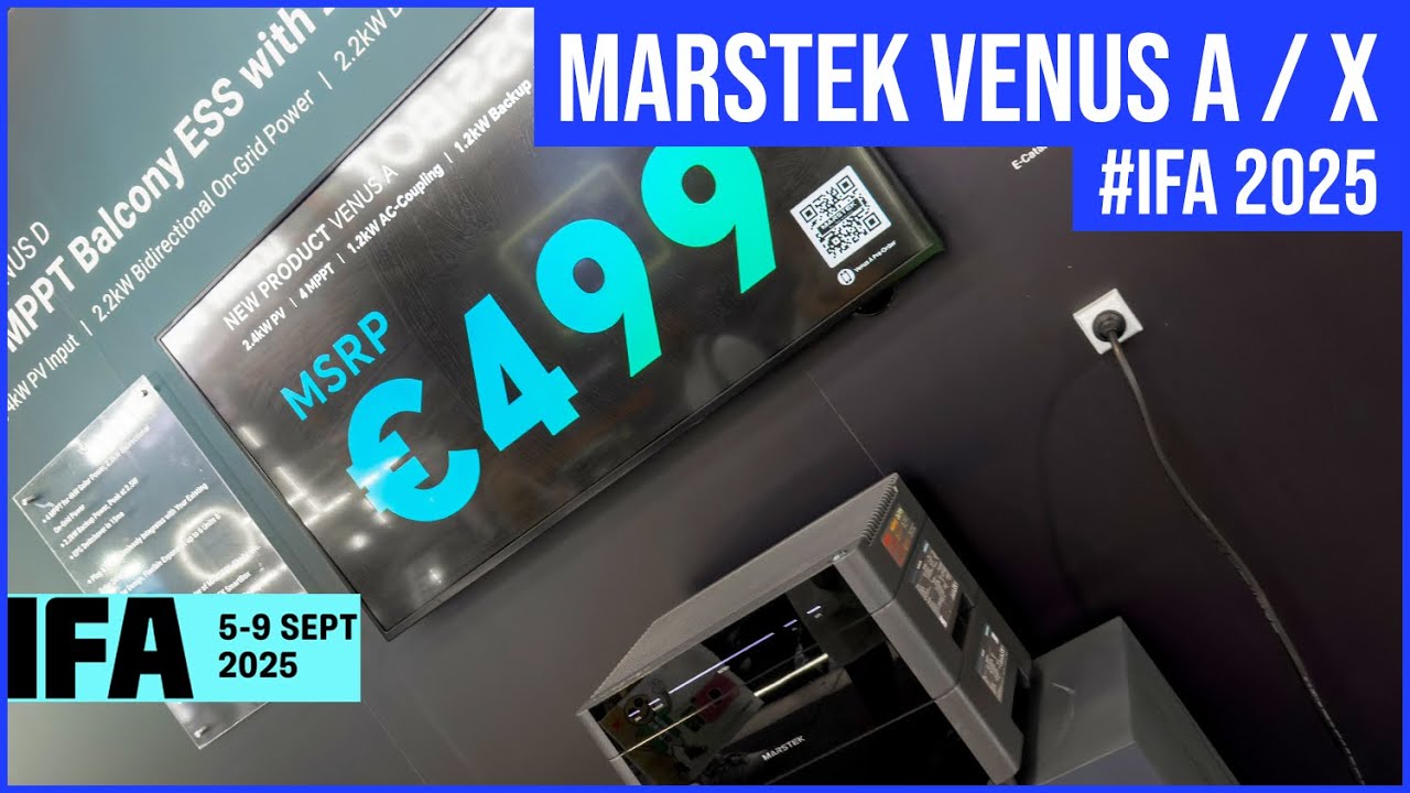 💡 Marstek Venus A Balkonkraftwerk – 2,4 kW Speicher 🔋 für 499 EUR vorgestellt / IFA 2025 💥