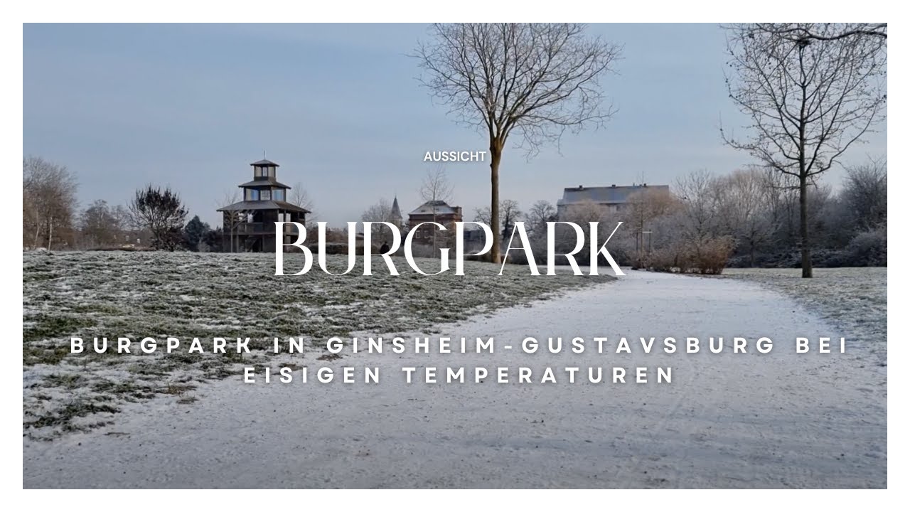 Burgpark in Ginsheim-Gustavsburg bei eisigen Temperaturen