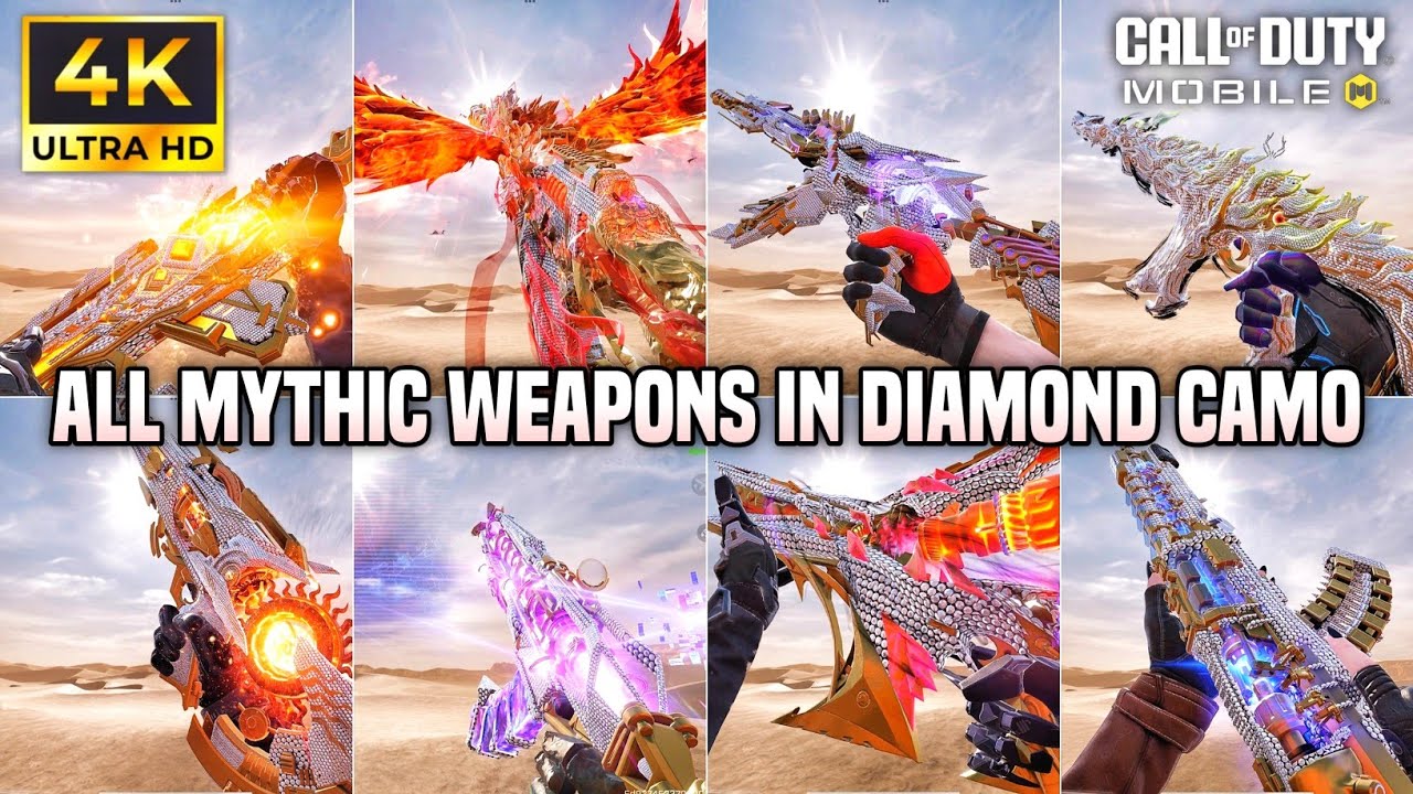 All Mythic weapons with Diamond camo in CODM