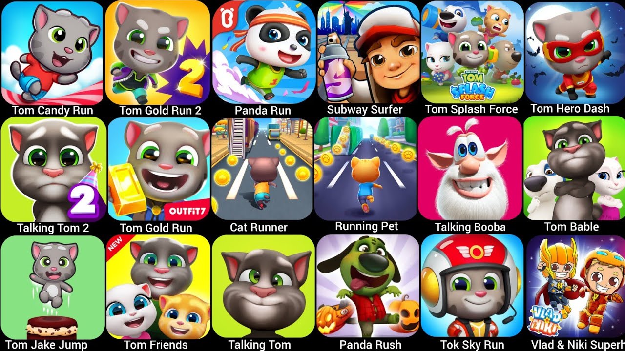 Panda Run,Tom Candy Run,Panda Rush,Tom Sky Run,Tom Jake Jump,Tom Friends,Cat Runner,Tom Hero Dash...