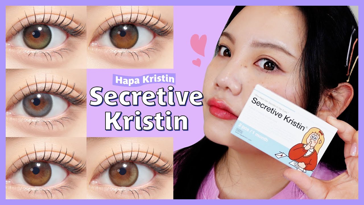 NEW Secretive Kristin Contact Lens Review 👀 Hapa Kristin | #EOTD | HIKOCO