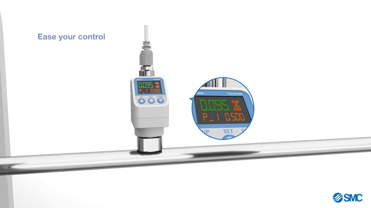 SMC Pressure & Flow Sensors | IO-Link Connectivity & Energy Efficient