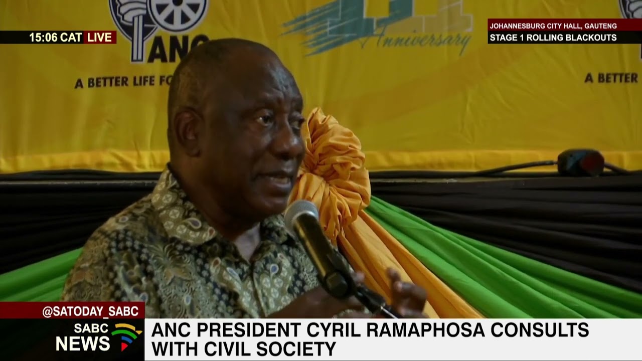ANC President Cyril Ramaphosa engages with civil society