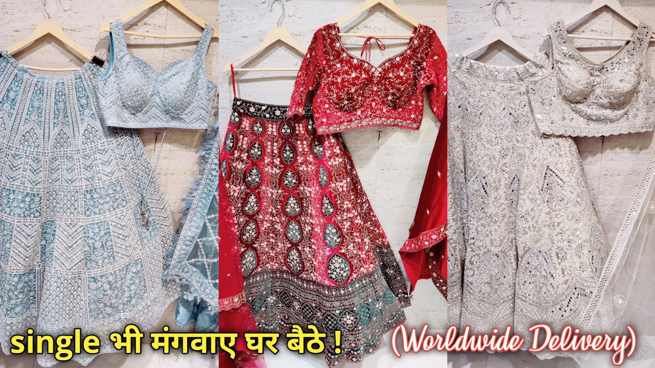 Jatin Bhai, ₹1395 Wholesale रेट से भी कम । Latest 2024💖 New Crop Top Lehenga,Indo Fusion,Cape Shrug