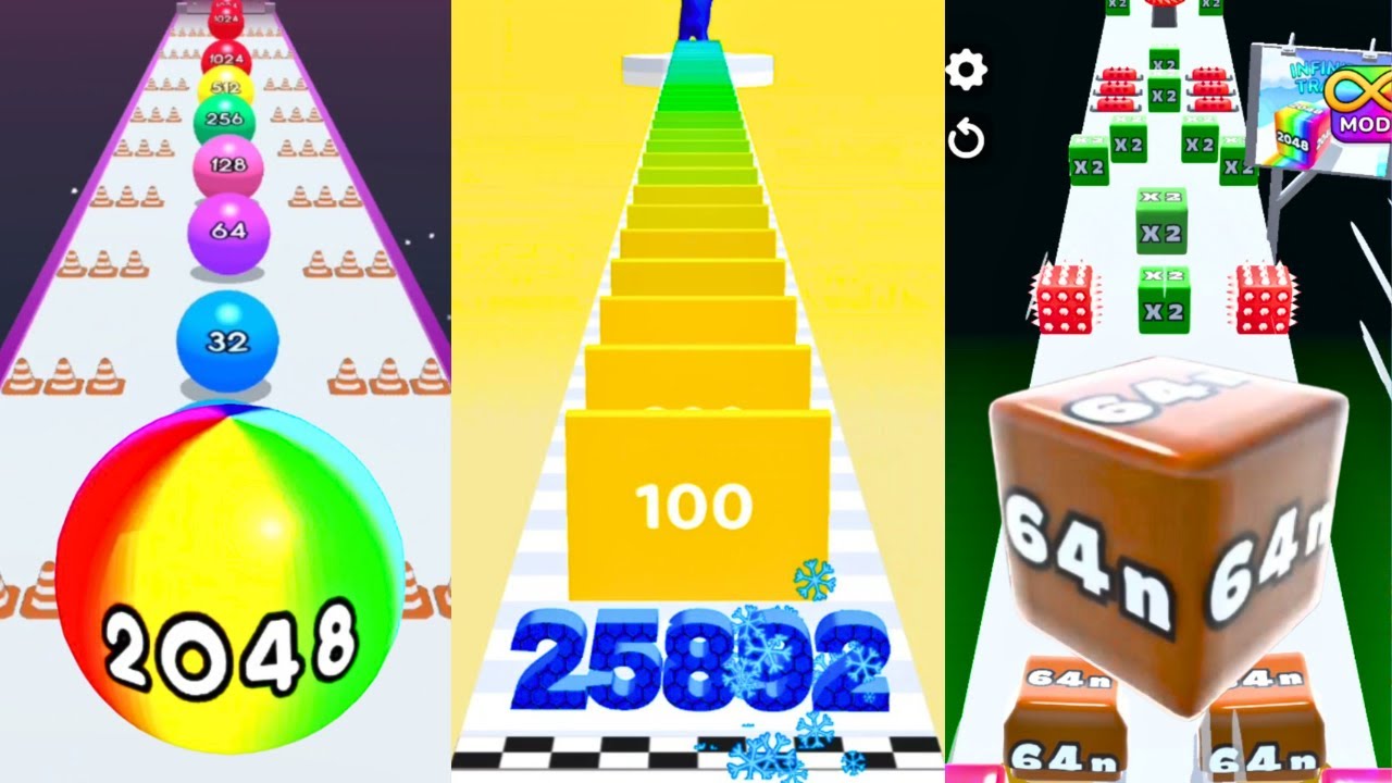 Ball Run 2048 💥 vs Jelly Run 2048 🍬 | Challenge Number Rush 🔢 | Satisfying Gameplay Walkthrough 😍