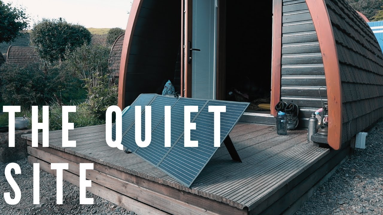 The Quiet Site Ullswater Camping Pod with the Bluetti AC180 and Solar Panels