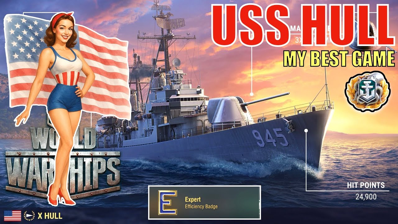 USS Hull Kraken! Des Moines Guns on a Destroyer 💥 | Admiral Halsey Power!