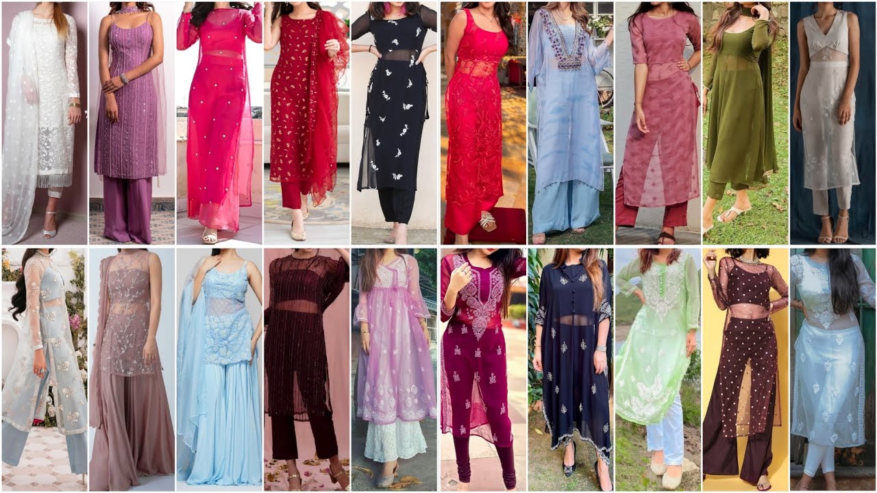 Attractive and Comfortable Net Fabric Special Kurti Design Ideas for Girls