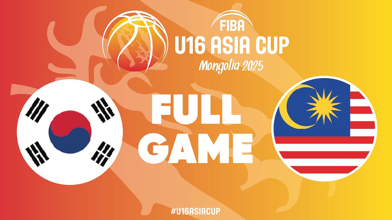 Group Phase | Korea v Malaysia | Full Basketball Game | FIBA U16 Asia Cup 2025