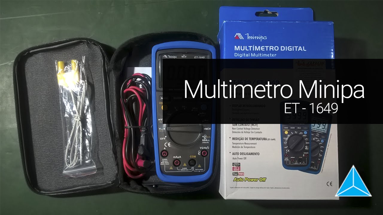 Multimetro Minipa ET-1649 True RMS - Unboxing e Review