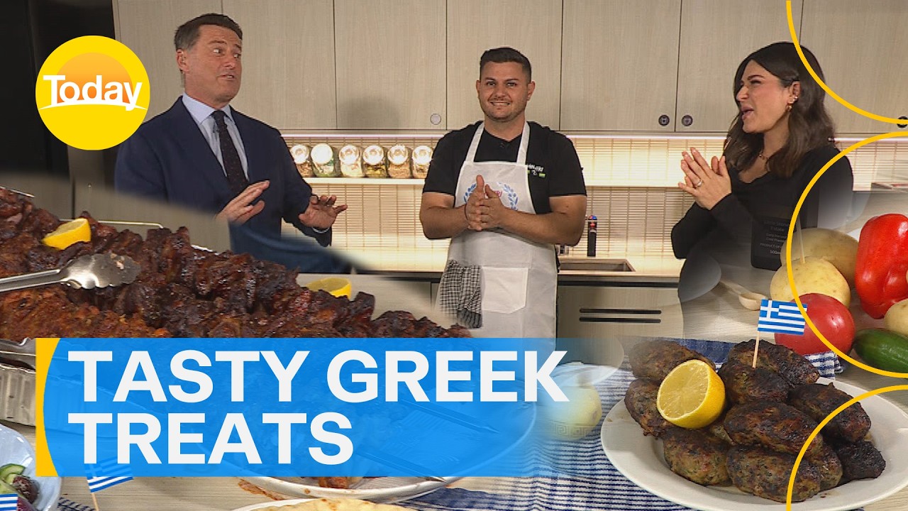 Karl and Sarah get stuck into the yiros and baklava | Today Show Australia