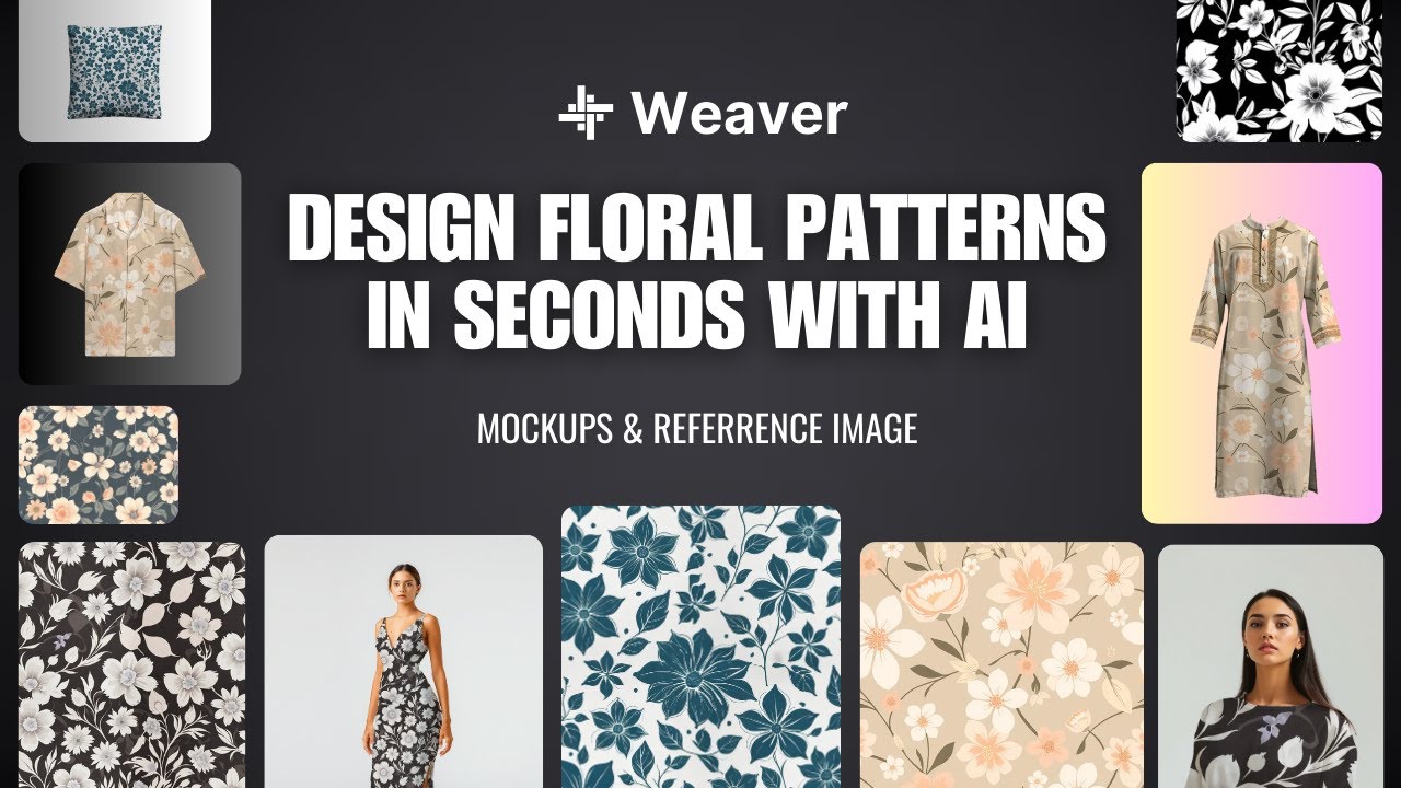 Floral Pattern in seconds with AI |  Tutorial for Textile Designers & Manufacturers | Weaver AI