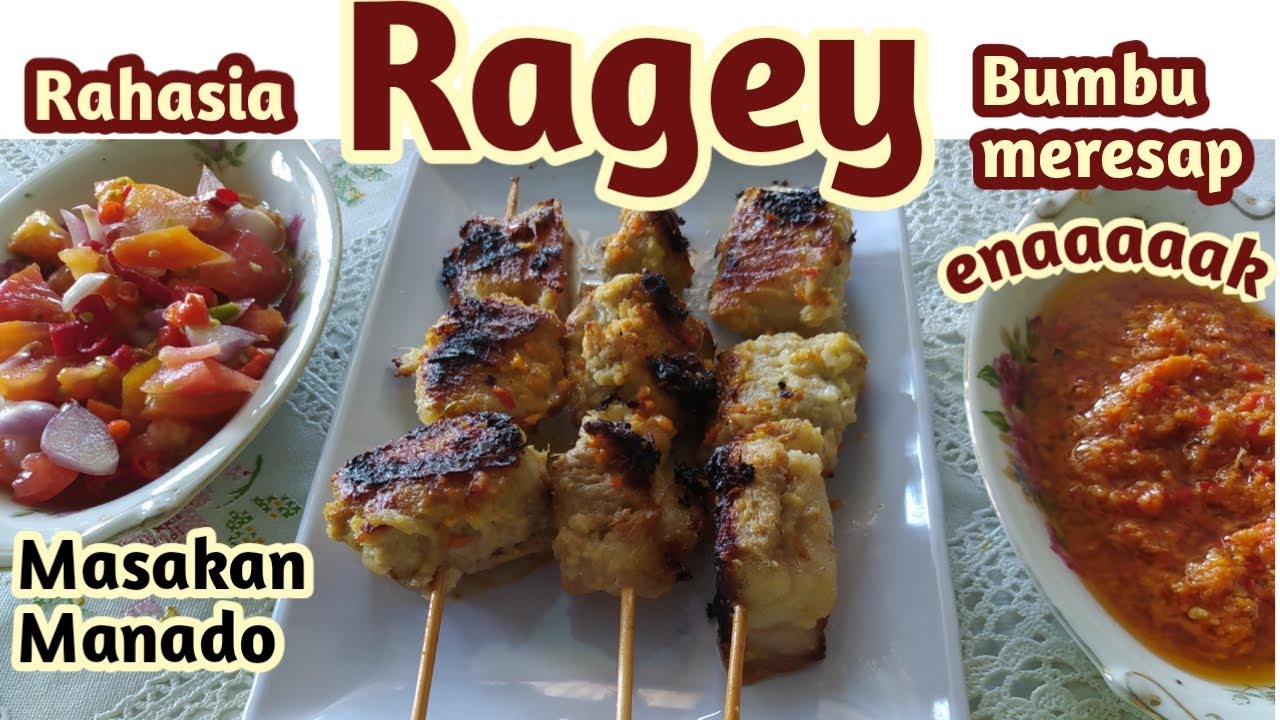Cara membuat sate ragey Manado. Empuk dan bumbu meresap