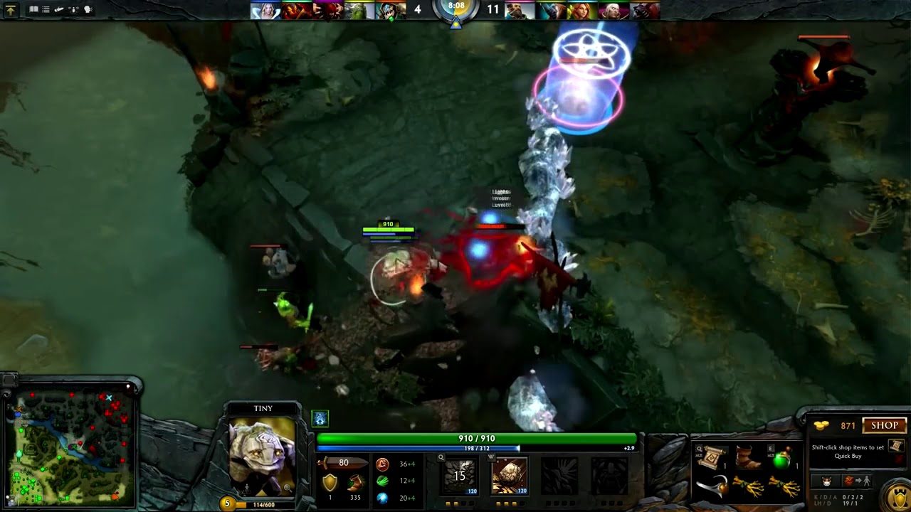 Dota 2 Chi Long Qua plays Tiny (CLQ Re-upload)