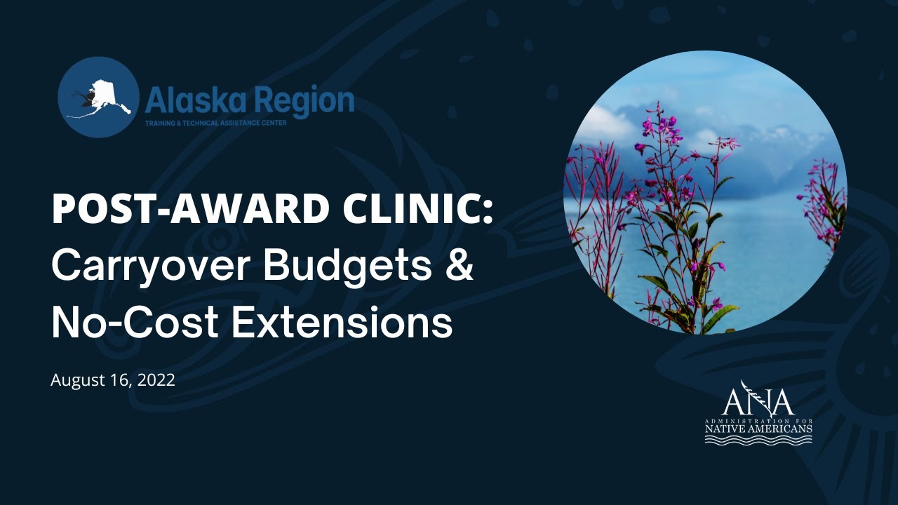 Post-Award Clinic: Carryover Budget & No-Cost Extension // Replay from August 16, 2022