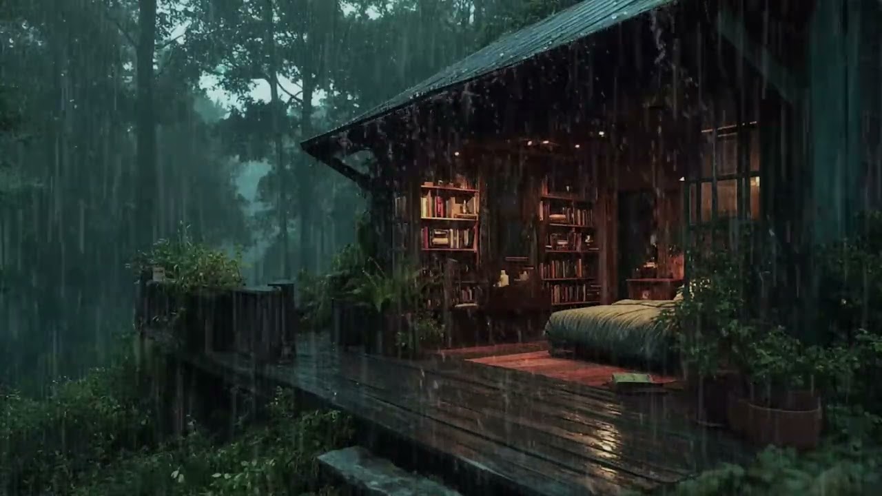 Dark Rainy Night 🌙🌧 | Peaceful Rain Sounds for Sleep & Anxiety Relief