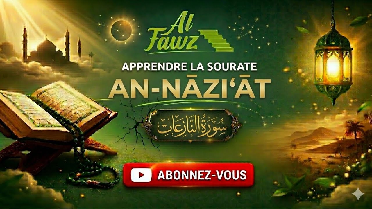 Apprendre sourate An-Nāziʿāt–Étape par étape avec tajwid |Oustadha Oum Amin | Institut Al Fawz