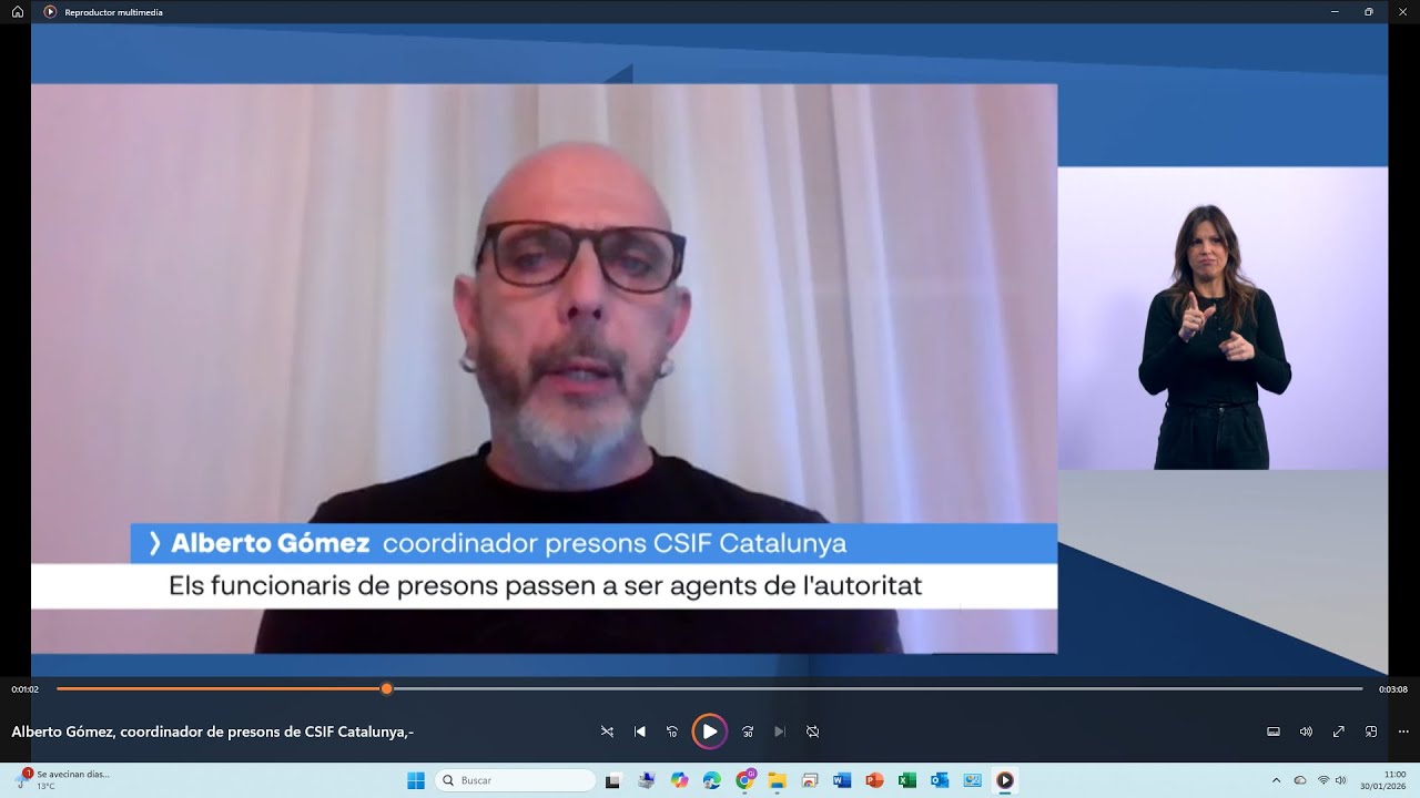 Entrevista a Alberto Gómez, Presons CSIFCatalunya, funcionaris presons com  agents de l'autoritat