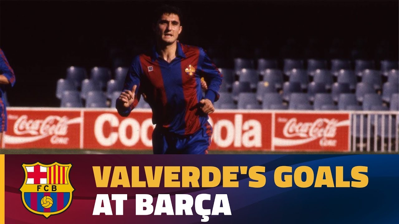 New Bar&ccedil;a coach Ernesto Valverde in action in his previous spell at the club as a player