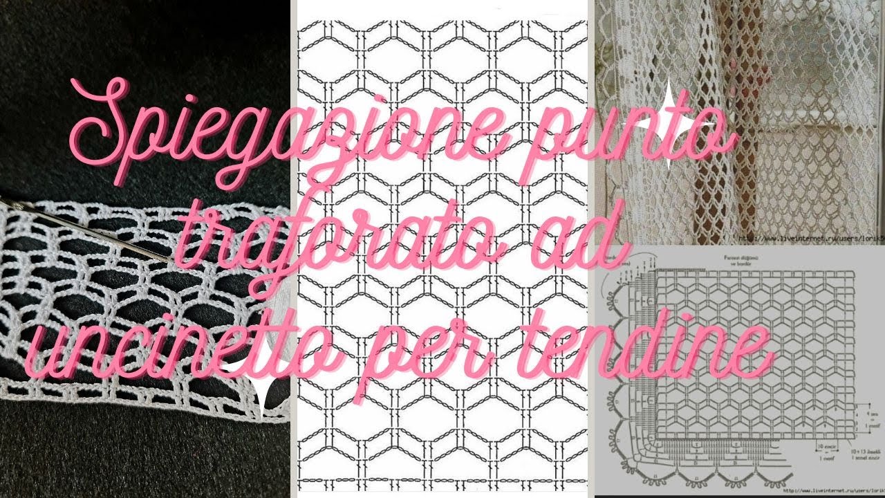 Spiegazione punto traforato ad uncinetto per creare tendine - Creare con gli schemi di Pinterest