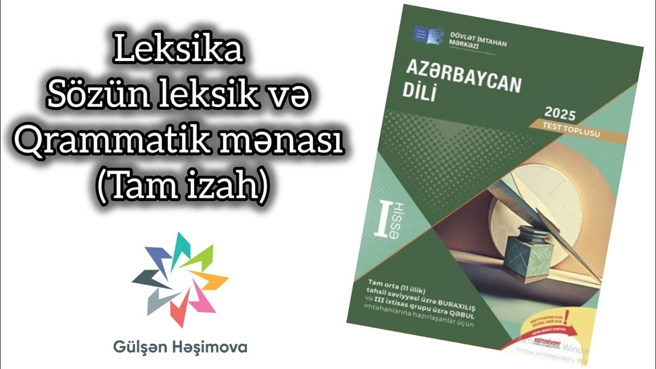 DİM yeni test toplusu/ Leksika. Tam izah 2025
