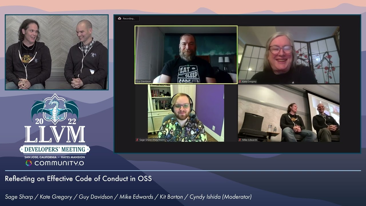 2022 - LLVM Dev Mtg/Community.o Workshop - Reflecting on Effective Code of Conduct in OSS