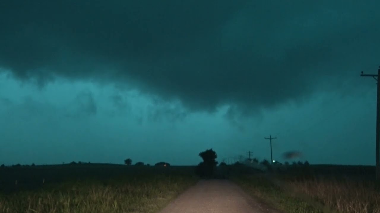 Rotating updraft base east of Eakly, OK 6-8-22 by Val and Amy Castor