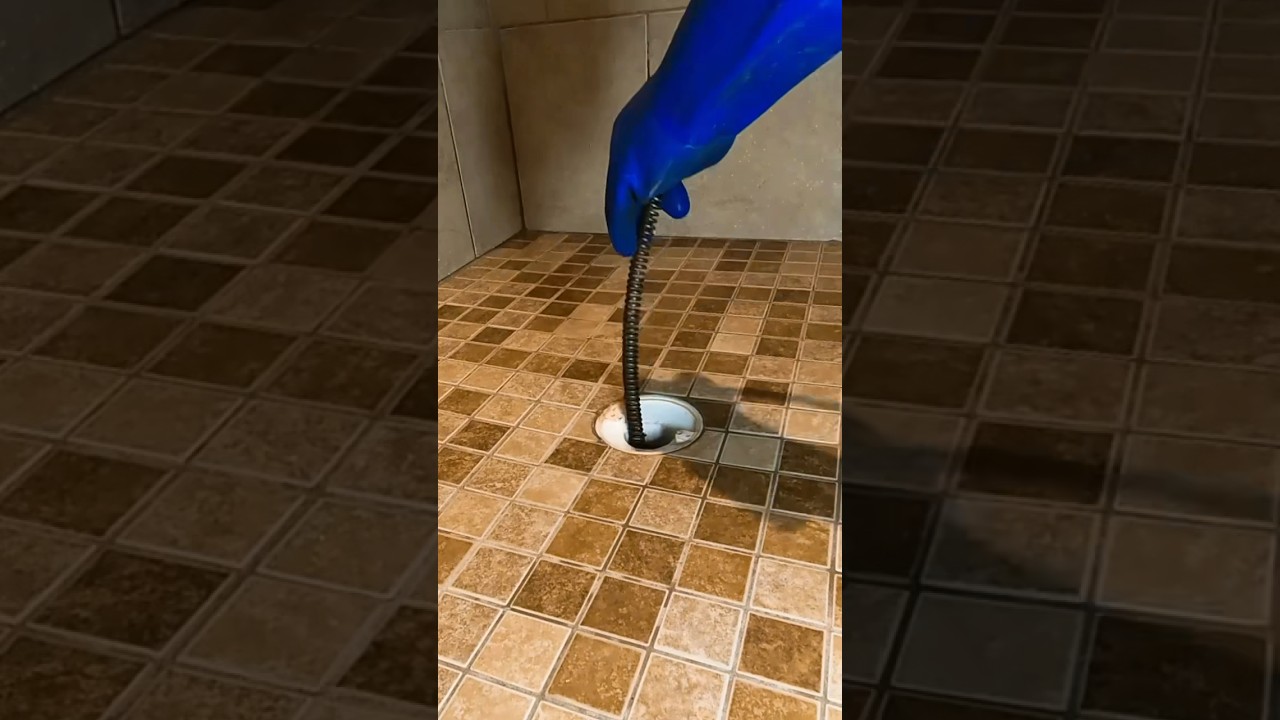 Clearing a shower drain blockage 🌪️💦 #plumbing #plumber #shorts