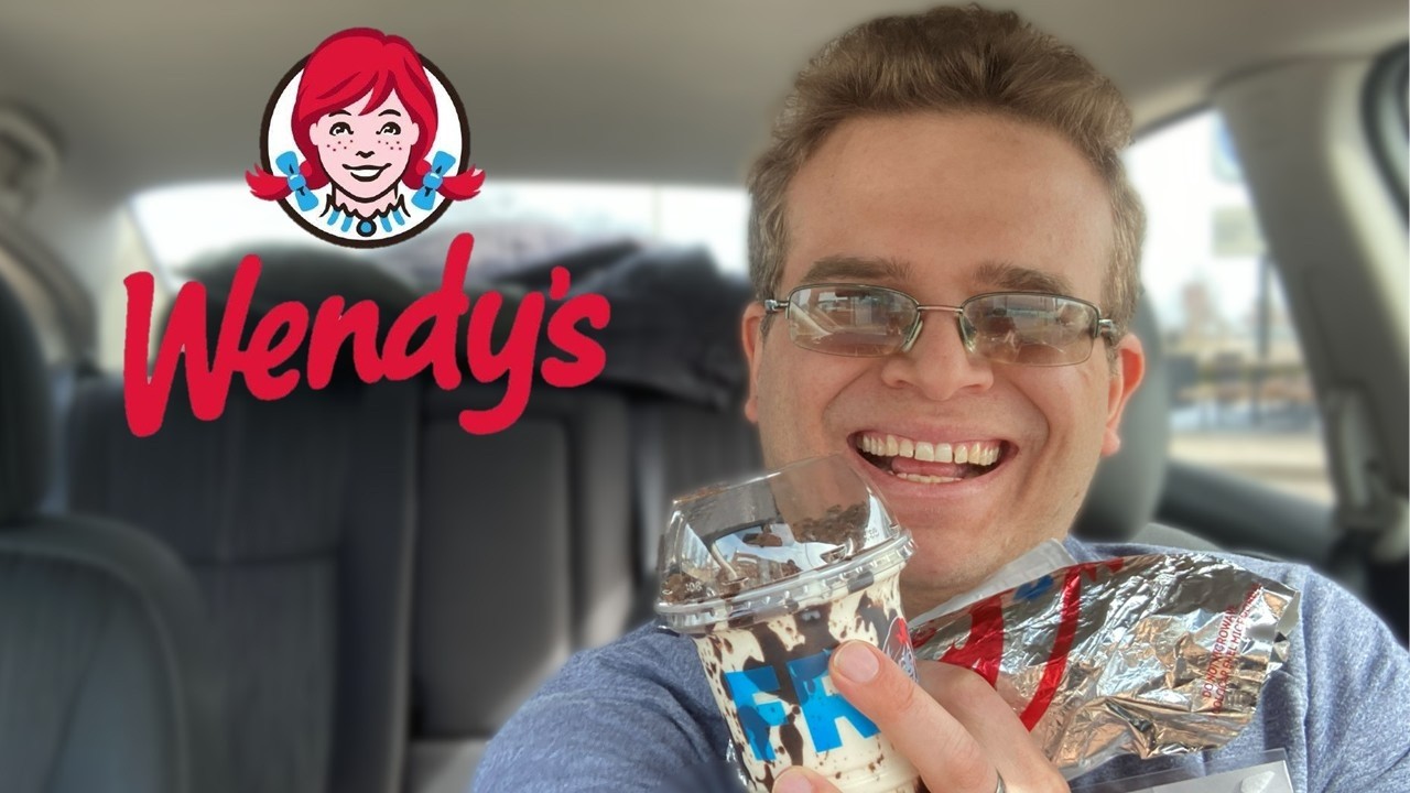 Wendy's Cheesy Bacon Cheeseburger, Chicken Tender Ranch Wrap &Thin Mints Frosty Fusion