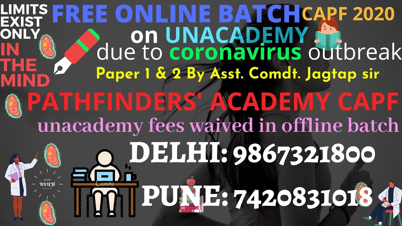 Online CAPF 2020 batch by Asst. Comdt. Dr. Jagtap due to corona epidemic (9867321800/7420831018)